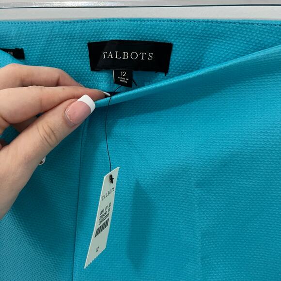 NEW Talbots Heritage Blue Straight Leg Pants Size 12 - Picture 3 of 7